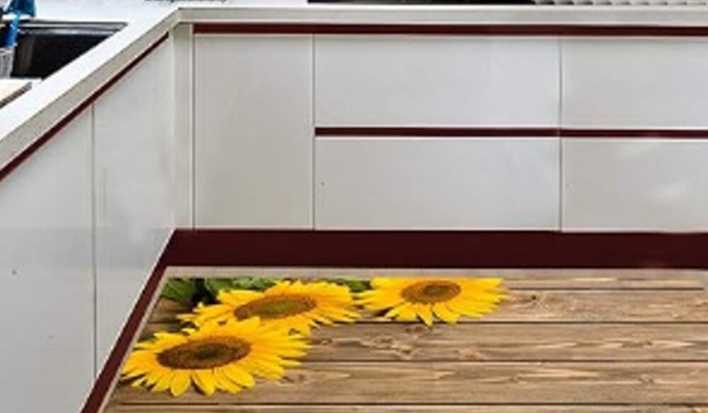 Kitchen Rug 1 Piece Floor Mat- The Wooden Table Doormat